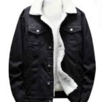 Men’s Denim Winter Thick Fur Lined Jacket